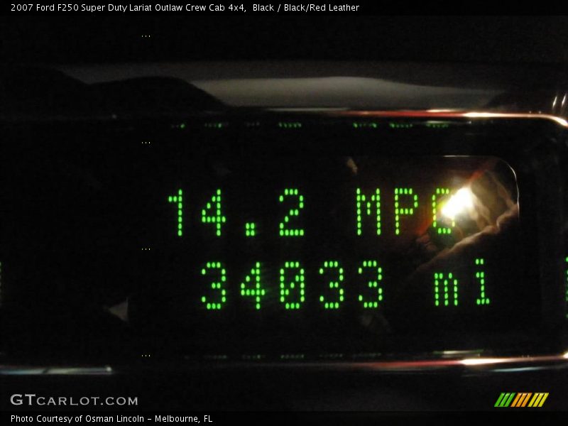 Black / Black/Red Leather 2007 Ford F250 Super Duty Lariat Outlaw Crew Cab 4x4
