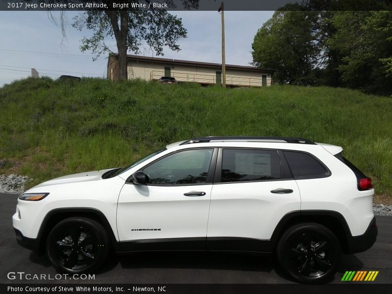 Bright White / Black 2017 Jeep Cherokee Sport Altitude