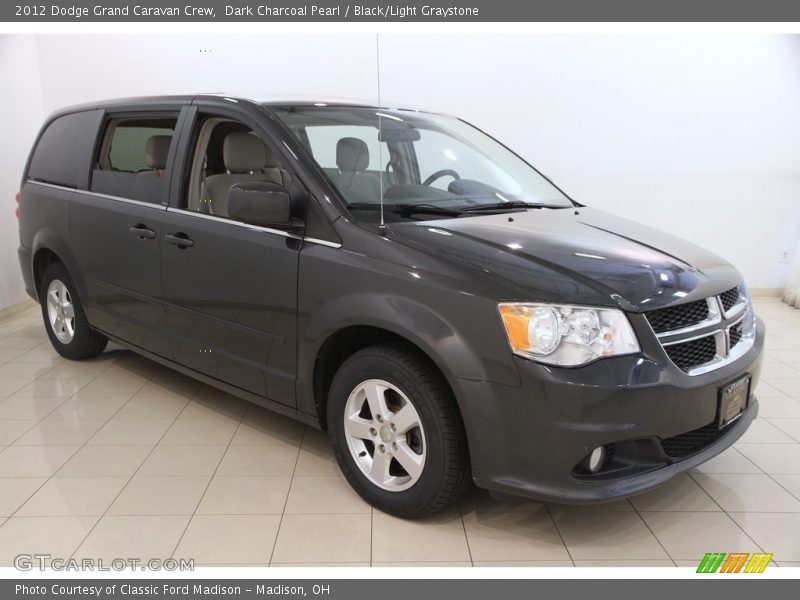 Dark Charcoal Pearl / Black/Light Graystone 2012 Dodge Grand Caravan Crew