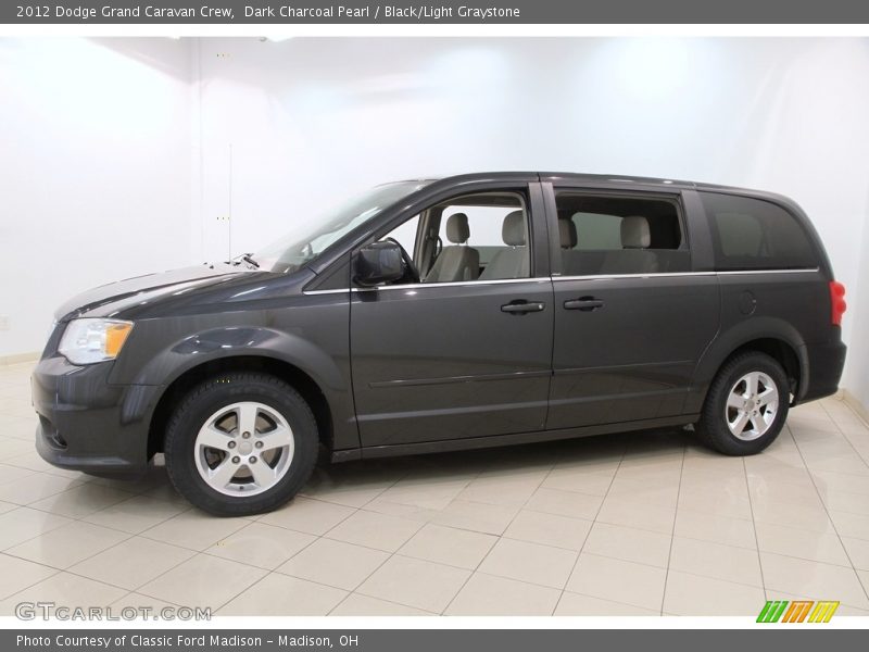 Dark Charcoal Pearl / Black/Light Graystone 2012 Dodge Grand Caravan Crew