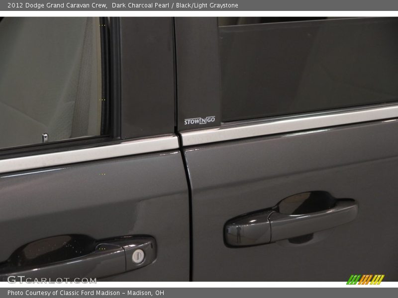 Dark Charcoal Pearl / Black/Light Graystone 2012 Dodge Grand Caravan Crew