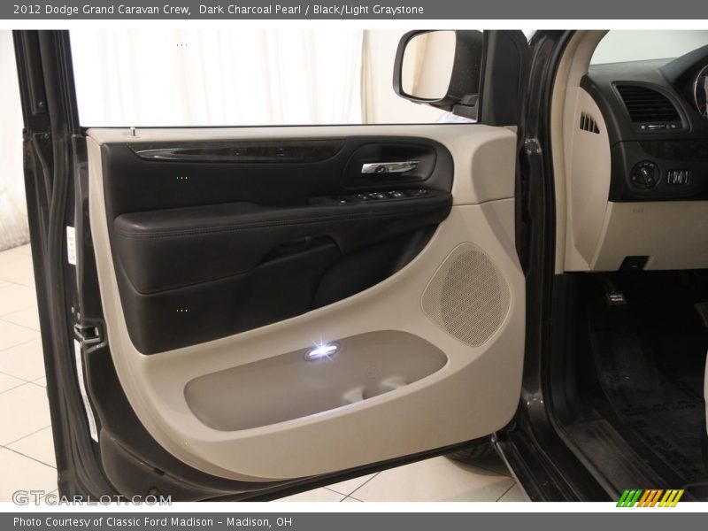 Dark Charcoal Pearl / Black/Light Graystone 2012 Dodge Grand Caravan Crew