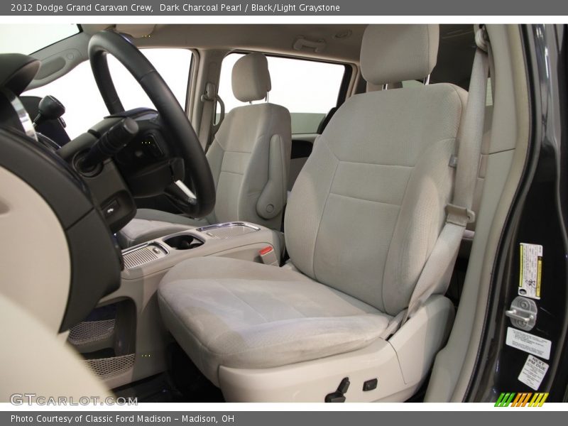 Dark Charcoal Pearl / Black/Light Graystone 2012 Dodge Grand Caravan Crew