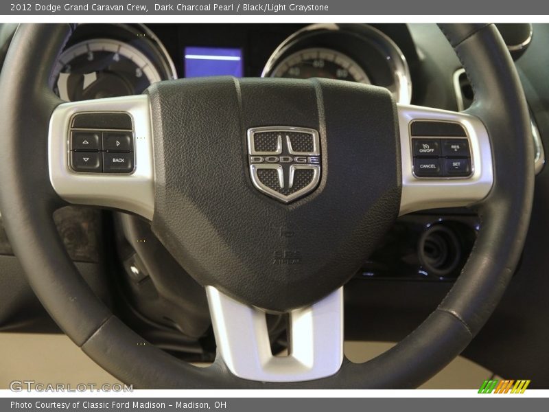 Dark Charcoal Pearl / Black/Light Graystone 2012 Dodge Grand Caravan Crew