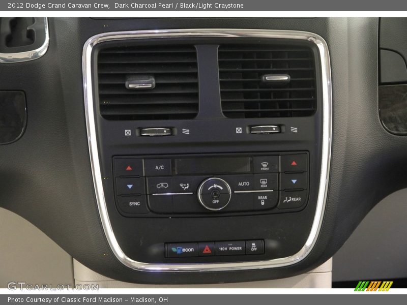 Dark Charcoal Pearl / Black/Light Graystone 2012 Dodge Grand Caravan Crew
