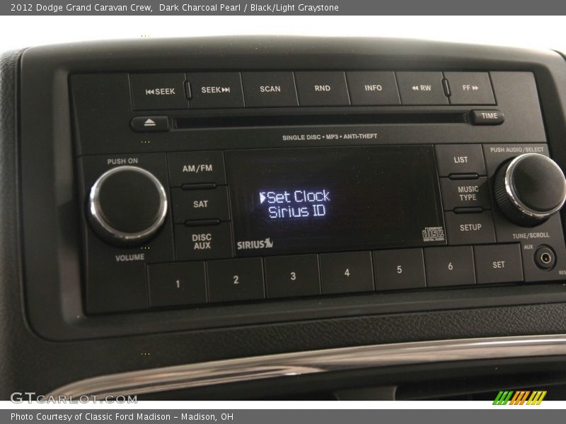 Dark Charcoal Pearl / Black/Light Graystone 2012 Dodge Grand Caravan Crew