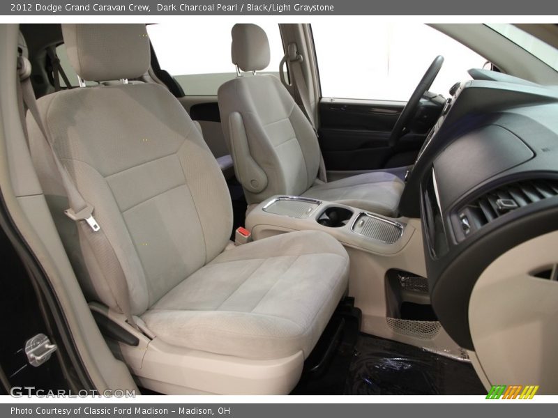 Dark Charcoal Pearl / Black/Light Graystone 2012 Dodge Grand Caravan Crew