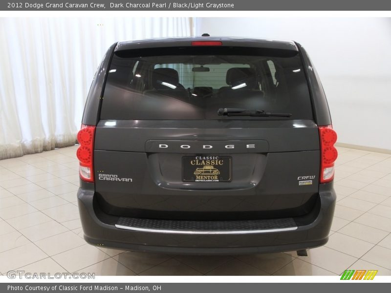 Dark Charcoal Pearl / Black/Light Graystone 2012 Dodge Grand Caravan Crew