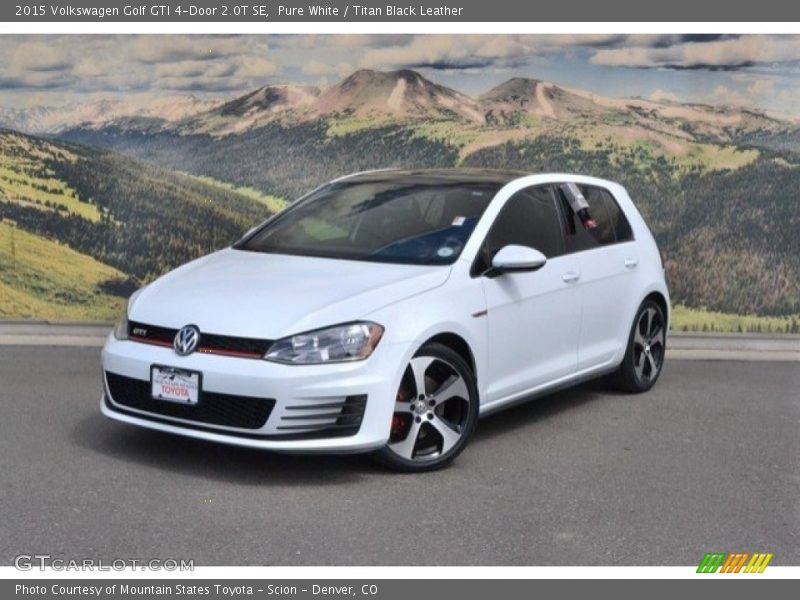 Pure White / Titan Black Leather 2015 Volkswagen Golf GTI 4-Door 2.0T SE