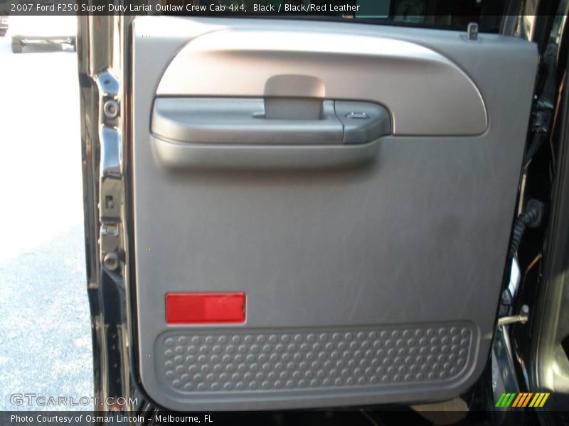 Black / Black/Red Leather 2007 Ford F250 Super Duty Lariat Outlaw Crew Cab 4x4