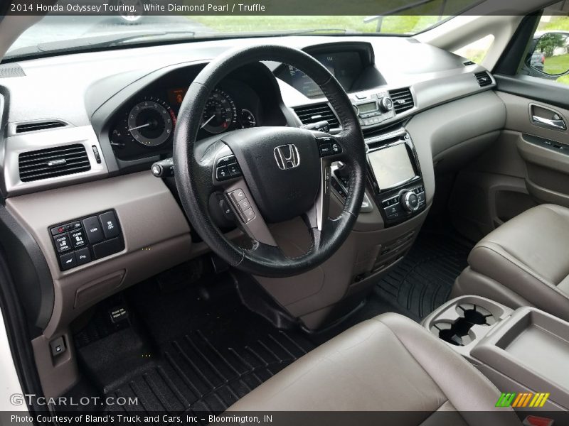White Diamond Pearl / Truffle 2014 Honda Odyssey Touring