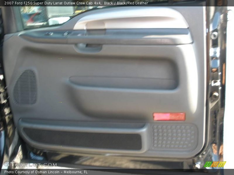 Black / Black/Red Leather 2007 Ford F250 Super Duty Lariat Outlaw Crew Cab 4x4