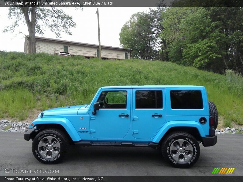 Chief Blue / Black 2017 Jeep Wrangler Unlimited Sahara 4x4