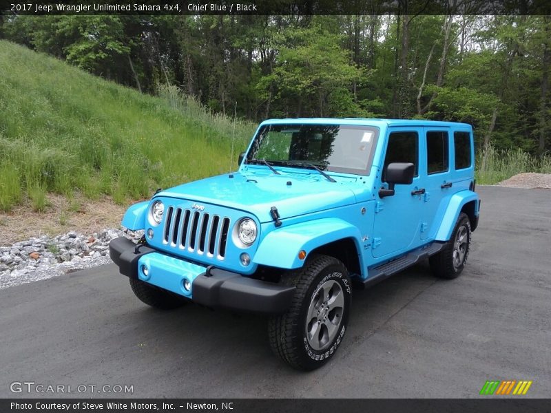 Chief Blue / Black 2017 Jeep Wrangler Unlimited Sahara 4x4