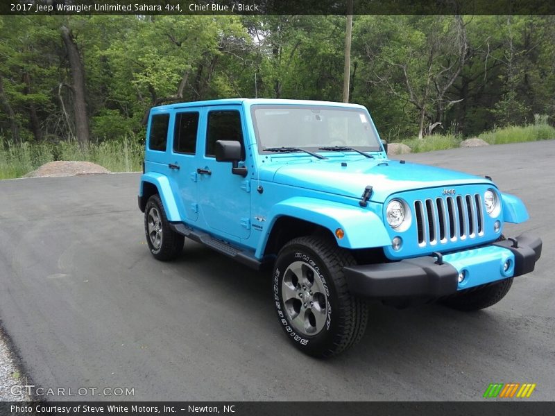 Chief Blue / Black 2017 Jeep Wrangler Unlimited Sahara 4x4