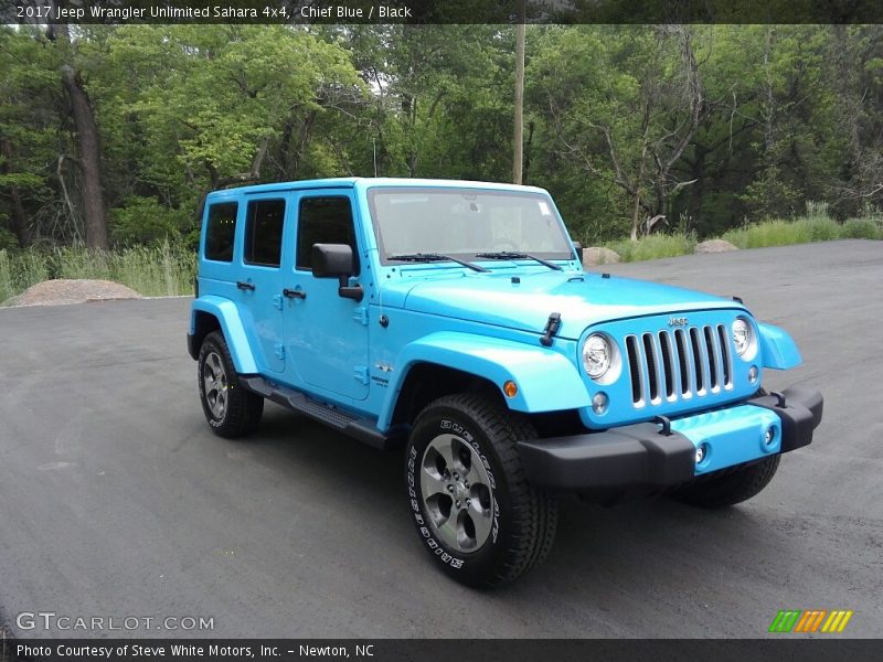 Chief Blue / Black 2017 Jeep Wrangler Unlimited Sahara 4x4