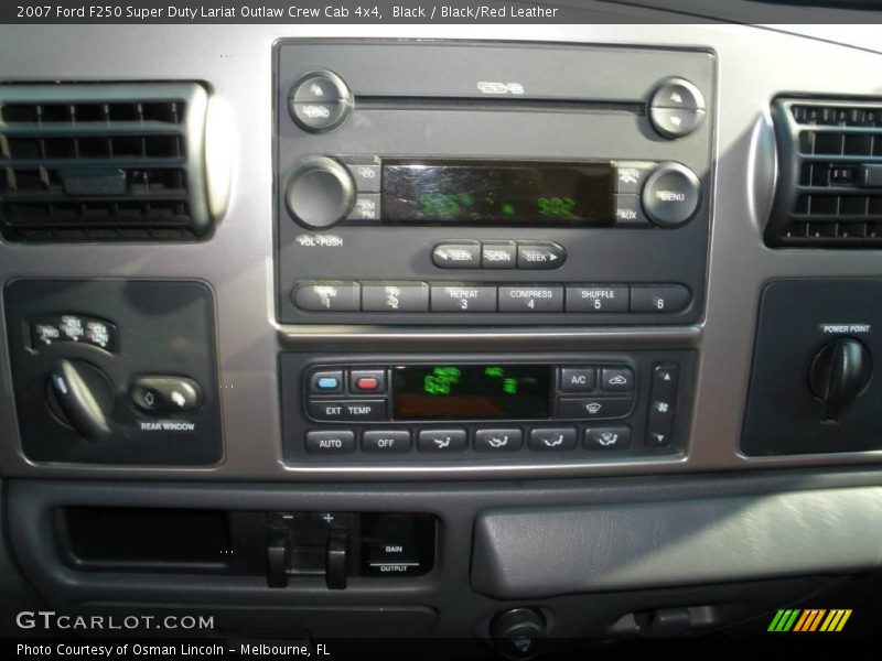 Black / Black/Red Leather 2007 Ford F250 Super Duty Lariat Outlaw Crew Cab 4x4