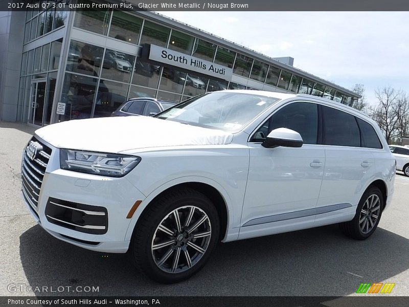 Glacier White Metallic / Nougat Brown 2017 Audi Q7 3.0T quattro Premium Plus