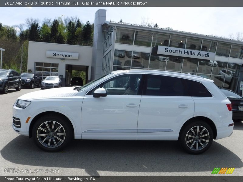 Glacier White Metallic / Nougat Brown 2017 Audi Q7 3.0T quattro Premium Plus