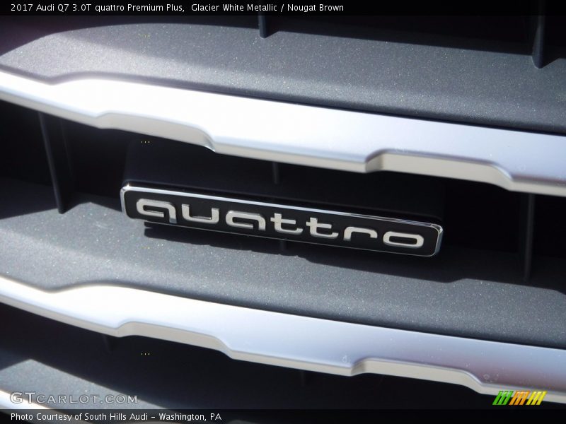 Glacier White Metallic / Nougat Brown 2017 Audi Q7 3.0T quattro Premium Plus