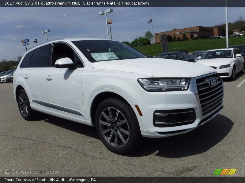 Glacier White Metallic / Nougat Brown 2017 Audi Q7 3.0T quattro Premium Plus