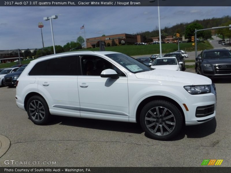 Glacier White Metallic / Nougat Brown 2017 Audi Q7 3.0T quattro Premium Plus