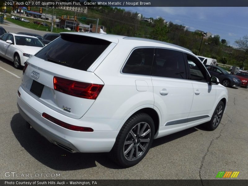 Glacier White Metallic / Nougat Brown 2017 Audi Q7 3.0T quattro Premium Plus