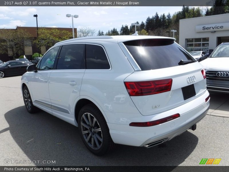 Glacier White Metallic / Nougat Brown 2017 Audi Q7 3.0T quattro Premium Plus
