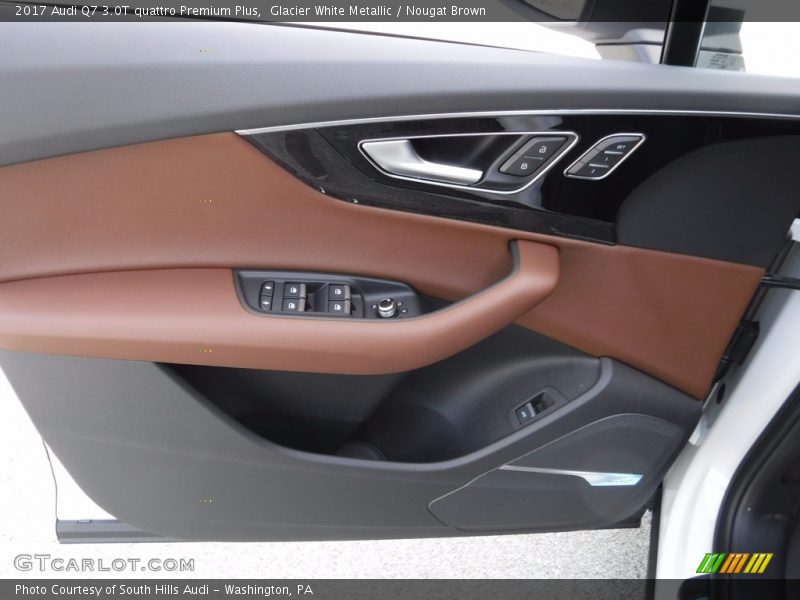 Glacier White Metallic / Nougat Brown 2017 Audi Q7 3.0T quattro Premium Plus