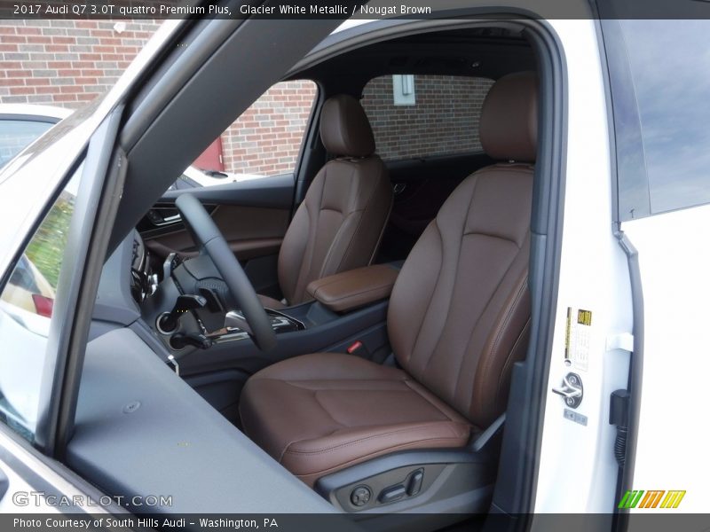 Glacier White Metallic / Nougat Brown 2017 Audi Q7 3.0T quattro Premium Plus