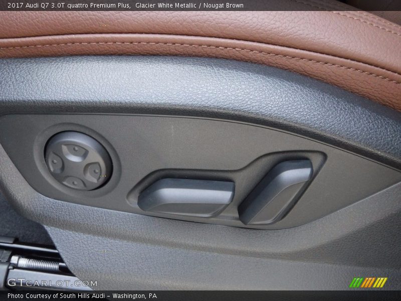 Glacier White Metallic / Nougat Brown 2017 Audi Q7 3.0T quattro Premium Plus