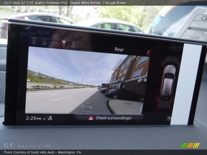 Glacier White Metallic / Nougat Brown 2017 Audi Q7 3.0T quattro Premium Plus