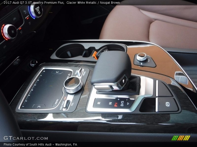 Glacier White Metallic / Nougat Brown 2017 Audi Q7 3.0T quattro Premium Plus