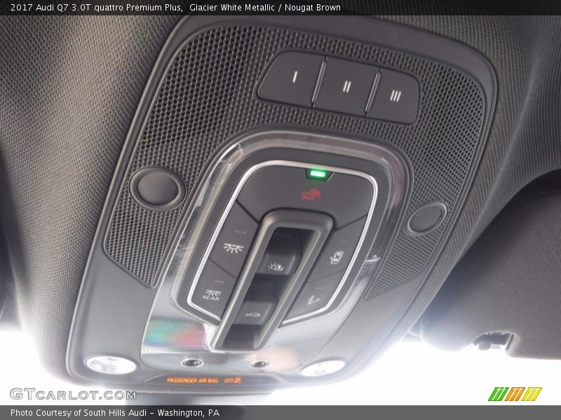 Glacier White Metallic / Nougat Brown 2017 Audi Q7 3.0T quattro Premium Plus