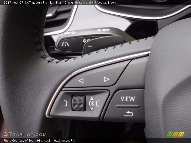 Glacier White Metallic / Nougat Brown 2017 Audi Q7 3.0T quattro Premium Plus