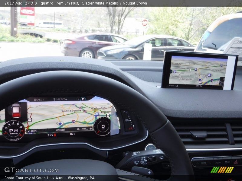 Glacier White Metallic / Nougat Brown 2017 Audi Q7 3.0T quattro Premium Plus
