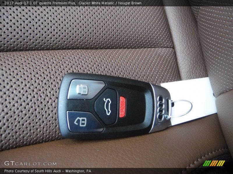 Glacier White Metallic / Nougat Brown 2017 Audi Q7 3.0T quattro Premium Plus