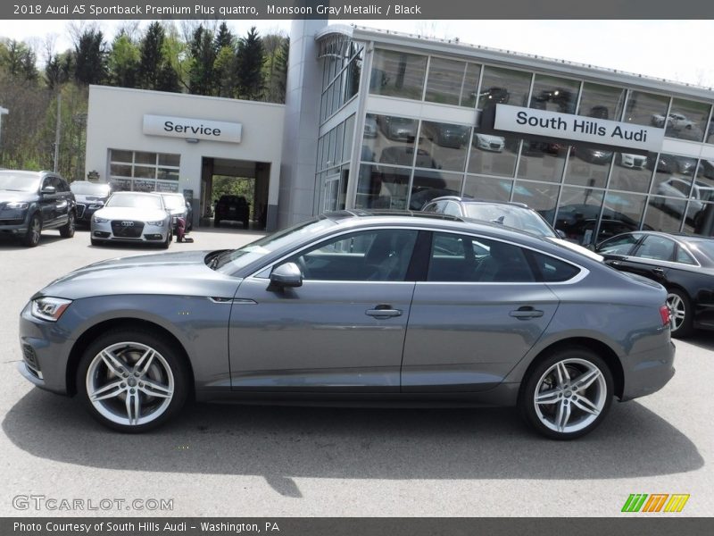 Monsoon Gray Metallic / Black 2018 Audi A5 Sportback Premium Plus quattro