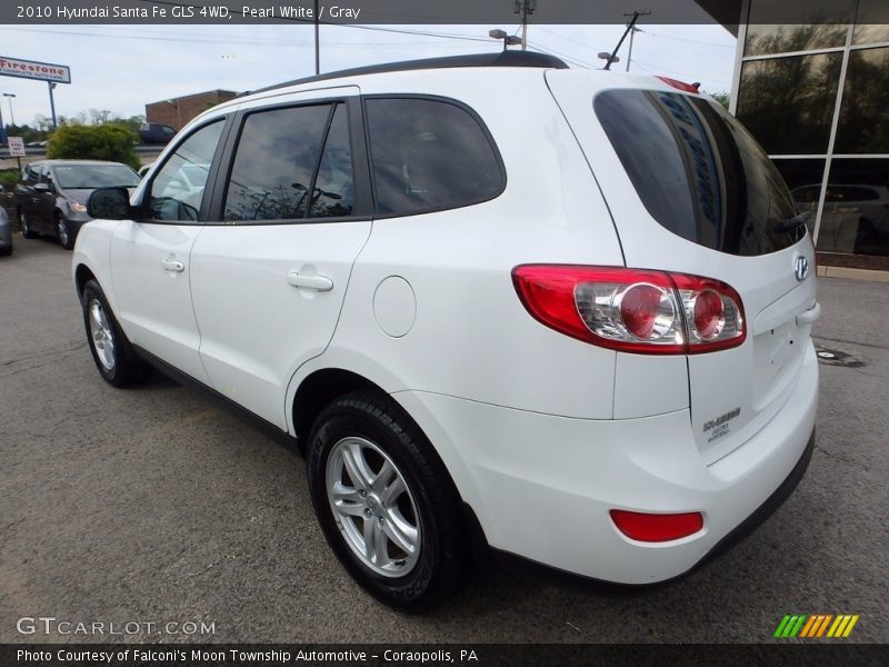 Pearl White / Gray 2010 Hyundai Santa Fe GLS 4WD