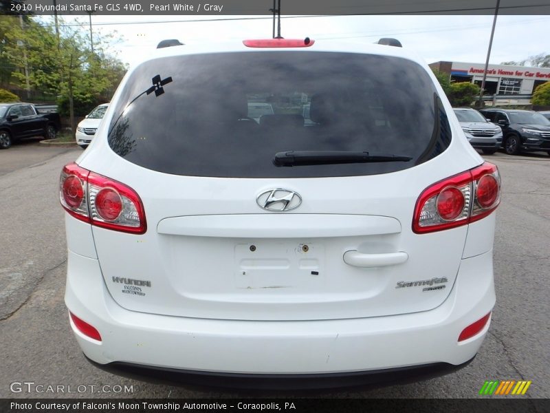 Pearl White / Gray 2010 Hyundai Santa Fe GLS 4WD