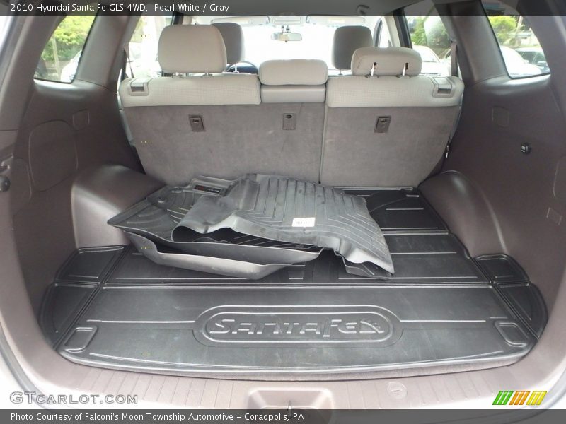 Pearl White / Gray 2010 Hyundai Santa Fe GLS 4WD