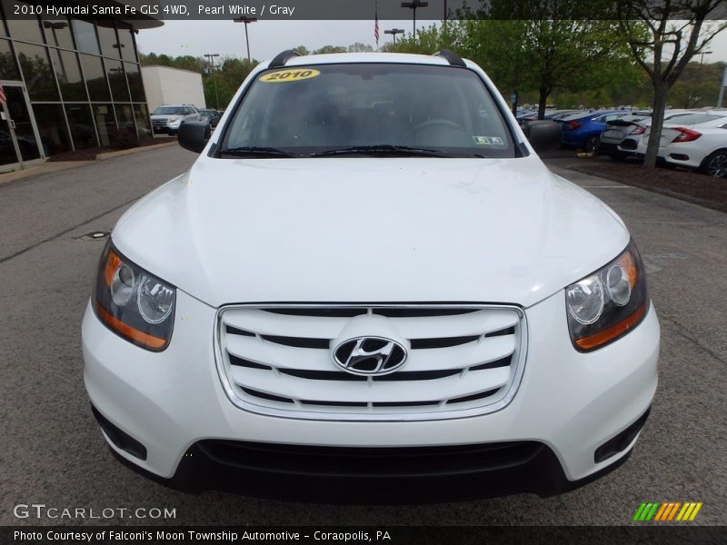Pearl White / Gray 2010 Hyundai Santa Fe GLS 4WD