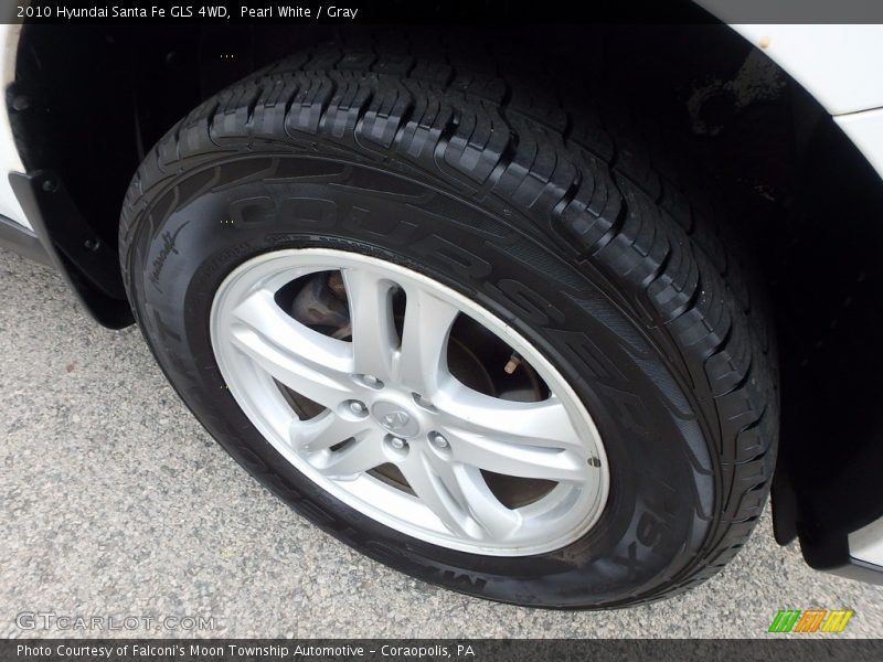 Pearl White / Gray 2010 Hyundai Santa Fe GLS 4WD