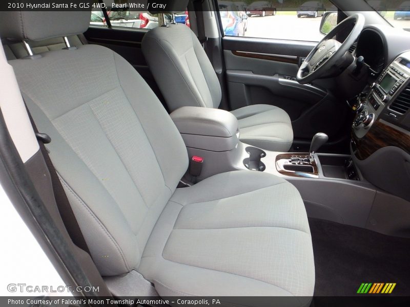 Pearl White / Gray 2010 Hyundai Santa Fe GLS 4WD