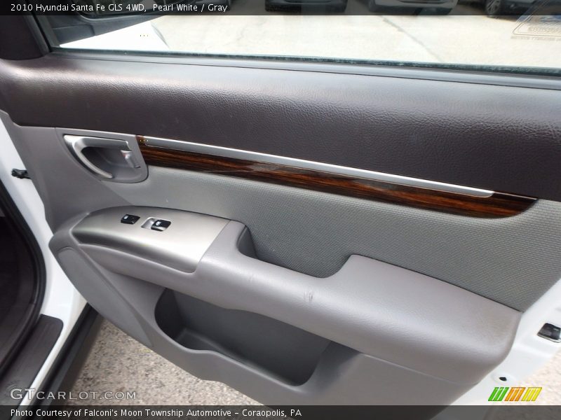 Pearl White / Gray 2010 Hyundai Santa Fe GLS 4WD