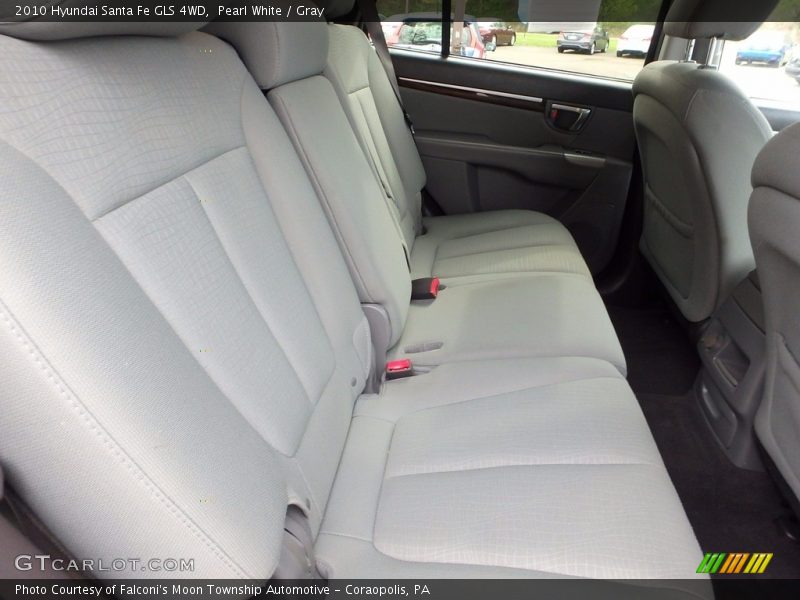 Pearl White / Gray 2010 Hyundai Santa Fe GLS 4WD