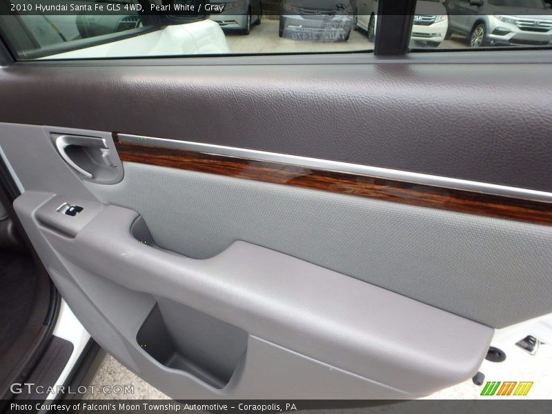 Pearl White / Gray 2010 Hyundai Santa Fe GLS 4WD