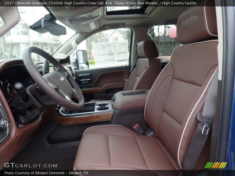  2017 Silverado 2500HD High Country Crew Cab 4x4 High Country Saddle Interior