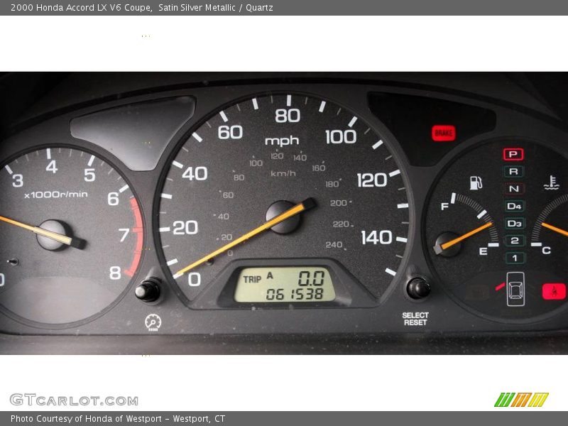 Satin Silver Metallic / Quartz 2000 Honda Accord LX V6 Coupe