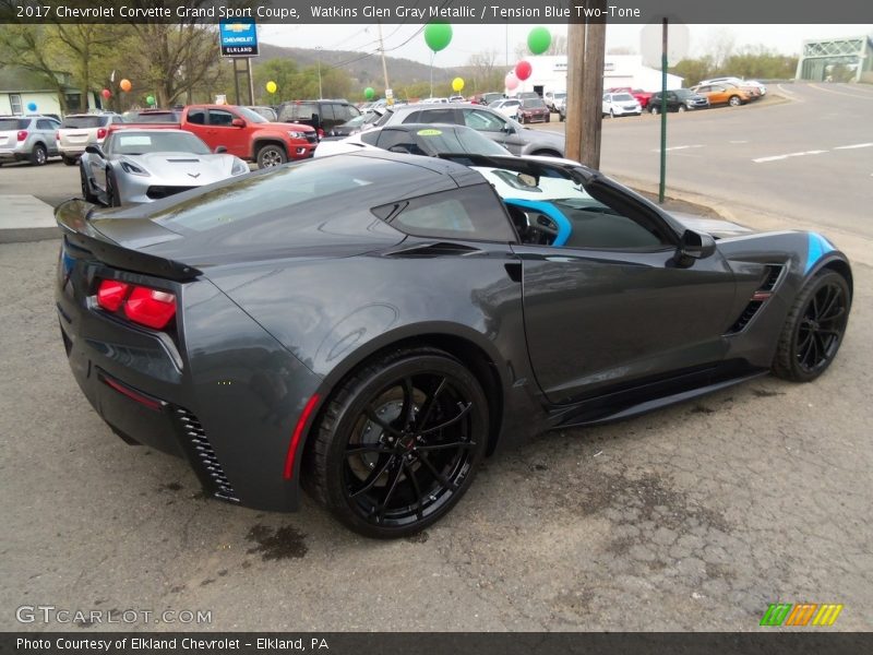 Watkins Glen Gray Metallic / Tension Blue Two-Tone 2017 Chevrolet Corvette Grand Sport Coupe